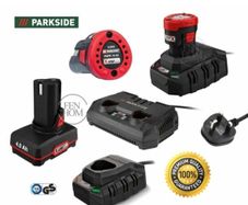 Parkside X12V Rechargeable Lithium Ion Batteries / Parkside X12V Chargers. Closing down sale - all must go!