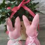 Easter Bunnies. Ester decoration. Very soft pocket toy for children. Image 3