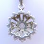 Vintage Blue Sparkle CZ Crystal in Sterling Silver 925 and Necklace length 16" - 6,03g Image 7