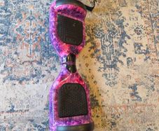 Oio Galaxy Purple Hoverboard with seat attachment 6.5", Kids & Teens