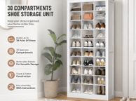 main image for ad Shoe Storage Unit with 30 Compartments White