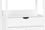 _Bathroom cabinet, versatile bathroom shelf with 4 levels, bathroom cabinet made of wood, white, 60 x 122 x 32.5 cm (W x H x D)