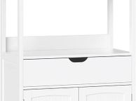 main image for ad _Bathroom cabinet, versatile bathroom shelf with 4 levels, bathroom cabinet made of wood, white, 60 x 122 x 32.5 cm (W x H x D)