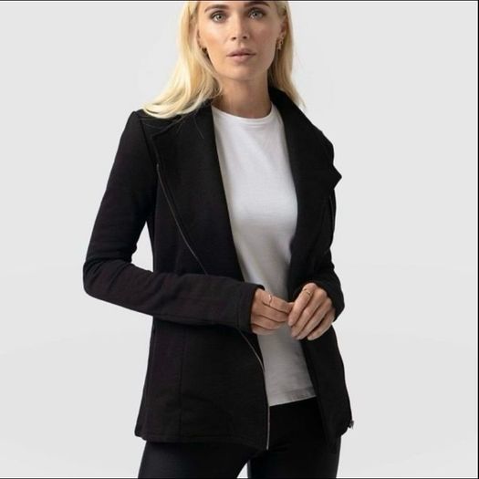 Saint + Sofia Organic Cotton Black Jacket