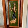 Superb Mid Century Modern Framed Decorative Wall Art in Cold Painted Copper Image 3