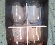 Killarney Crystal Set of 4 Stemless Wine Glasses