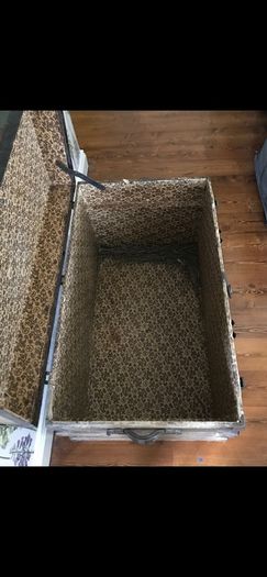 Antique 1912 Trunk with Original Stamp plate