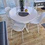 White round table and 4 chairs Image 2