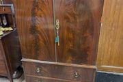 Antique Georgian-style Mahogany Linen Press