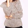 ZARA double frill printed top, blouse, polka dot Image 3