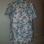 Ladies floral shortsleeve blouse uk 10 bnwot Image 3
