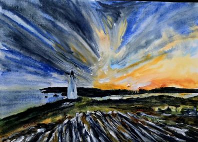 Baltimore beacon cork watercolour