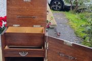 Antique tobacco and pipe cabinet