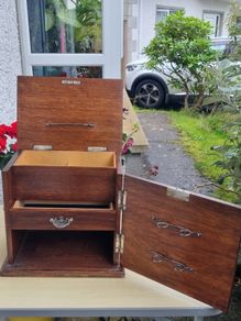 Antique tobacco and pipe cabinet