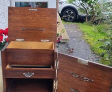 Antique tobacco and pipe cabinet