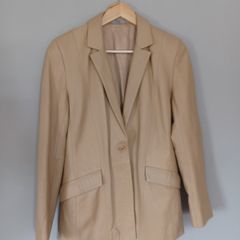 leather blazer size 10