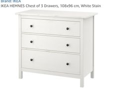 White ikea chest of drawers HEMNES