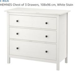 White ikea chest of drawers HEMNES