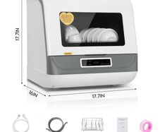 BRAND NEW EU Stock Free installation Dishwasher 360 all-round cleaning 6 sets of large-capacity High-temperature cleaning disinfection