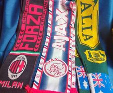 Vintage football scarfs