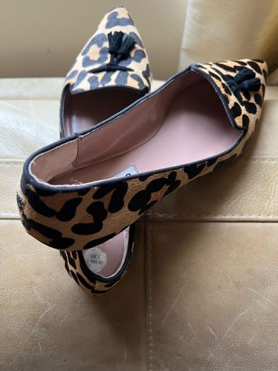 Dune leopard print flats