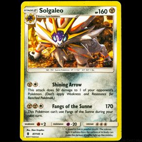 Solgaleo 87/145 Cracked Ice Holo Rare Sun and Moon Guardian Rising Pokemon Card