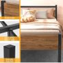 Single Bed Frames with Wood Headboard Image 4