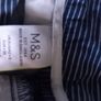M & S chino shorts size 8 blue denim white pinstripe Image 8