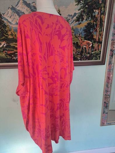 Purple & orange Q'neel tunic dress with pockets