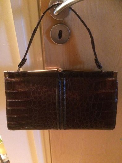 Vintage Crocodile Brown Bag