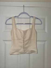 New White Fox Women's Corset Style Top in Cream - size XS