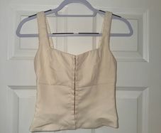 New White Fox Women's Corset Style Top in Cream - size XS