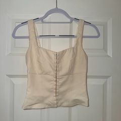 New White Fox Women's Corset Style Top in Cream - size XS