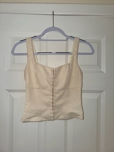 New White Fox Women's Corset Style Top in Cream - size XS