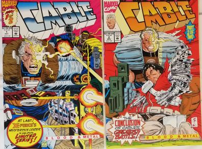 Cable: Blood and Metal #1 and 2 Complete Mini Series Set (1992)