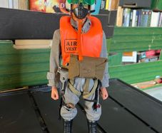 vintage action man Scramble Pilot set & eagle eye figure - complete sets