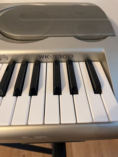 Casio WK-3300 Keyboard with adjustable stand.