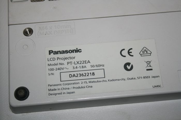 Panasonic PT-LX22 DLP Projector - XGA Resolution Pixels (1024 x 768), 2200 Ansi Lumens Brightness and 500:1 high Contrast Ratio