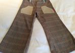 Amazing retro style rockability brown check pants trousers by celebrity favourite designer brand Knuckleheads 4