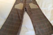 Amazing retro style rockability brown check pants trousers by celebrity favourite designer brand Knuckleheads 4