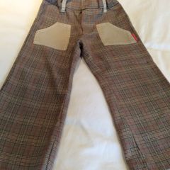 Amazing retro style rockability brown check pants trousers by celebrity favourite designer brand Knuckleheads 4