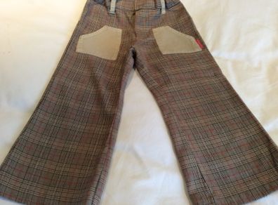 Amazing retro style rockability brown check pants trousers by celebrity favourite designer brand Knuckleheads 4