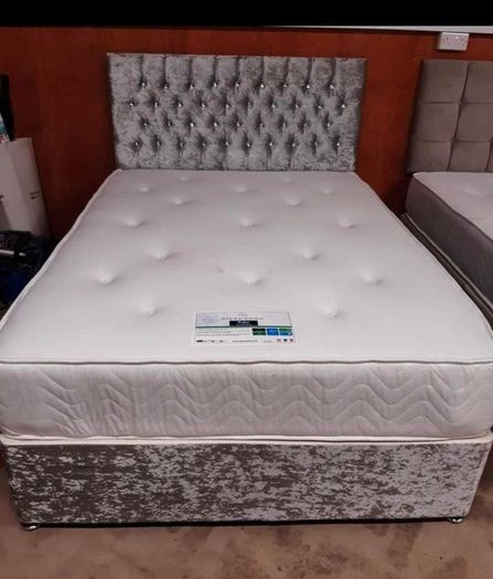 Brand New Stylish king Divan Beds.. Multiple Options Of Headboards. Tufted Memory Foam Mattresses Available. Drawers Storage Available