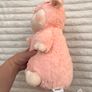 Miniso Pink Blossom Lamb Plush Yellow Flower Sheep approx. 27 cm. Used Please see photos Image 5