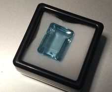10.41ct, Natural step Cut Aquamarine, Gemstone, Certified