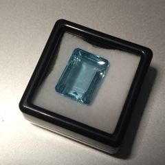 10.41ct, Natural step Cut Aquamarine, Gemstone, Certified
