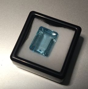 10.41ct, Natural step Cut Aquamarine, Gemstone, Certified