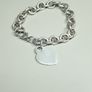 Vintage Tiffany & Co 925 Silver Heart Tag Bracelet Image 3