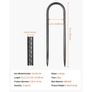 254x55,88mm / 10-Inch 12 Pack Rebar Stakes Heavy Duty U Shape Galvanized Ground Anchors Image 5
