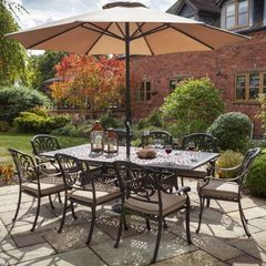 Hartman 3m Solar Parasol & 15Kg concete base